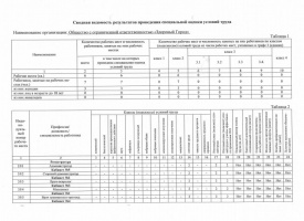 Оценка условий труда ООО "Здоровый город"